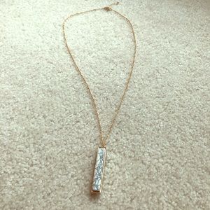 Reversible gold chained necklace